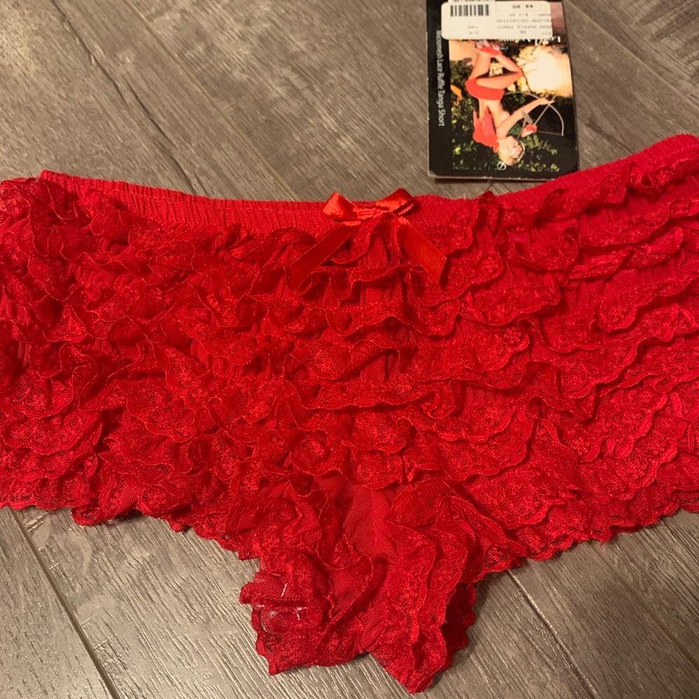 RED Ruffle Panty